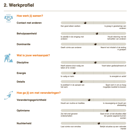 Fragment uit voorbeeldrapport Talent Scan LTP Fragment uit voorbeeldrapport Talent Scan LTP